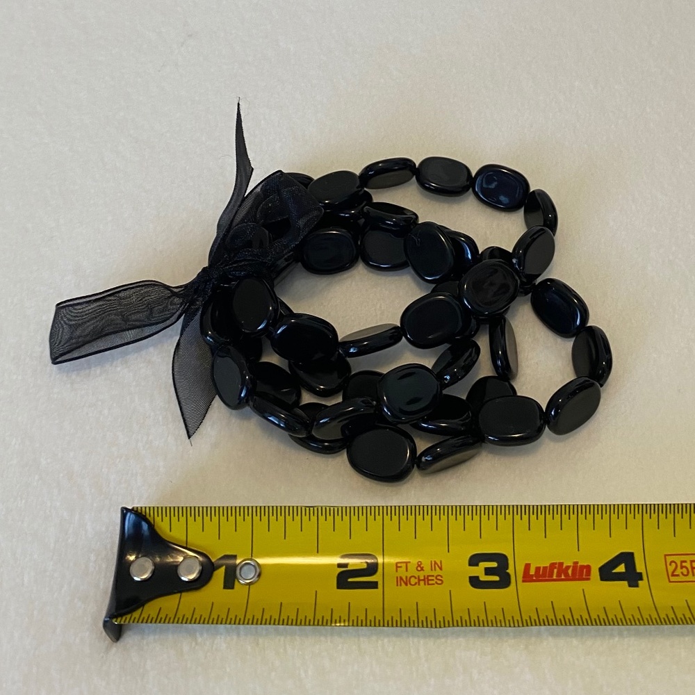 Black Bead Bracelet